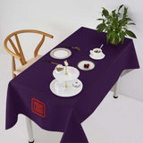 Custom Purple Coral Red Square Table Cloth