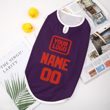 Custom Purple Orange Red Pet Vest