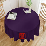 Custom Purple Orange Red Round Table Cloth