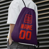 Custom Purple Orange Red Drawstring Bag