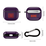 Custom Purple Orange Red AirPods Case (3rd Generation)