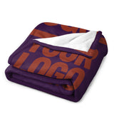 Custom Purple Coral Red Blanket