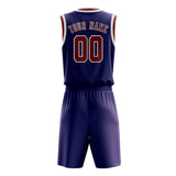 Custom Purple Coral Red Basketball Set