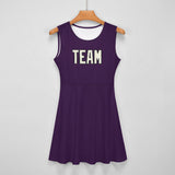 Custom Purple Cream Cheerleader Dress