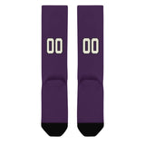 Custom Purple Cream Knee-High Sock