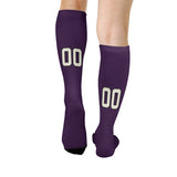 Custom Purple Cream Knee-High Sock