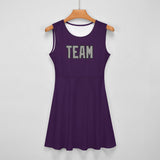 Custom Purple Gray Cheerleader Dress
