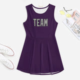 Custom Purple Gray Cheerleader Dress
