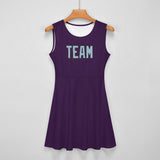 Custom Purple Light Blue Cheerleader Dress