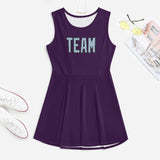 Custom Purple Light Blue Cheerleader Dress