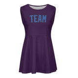 Custom Purple Sky Blue Cheerleader Dress