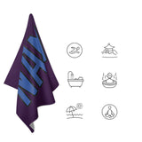 Custom Purple Sky Blue Beach Towel