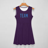 Custom Purple Sky Blue Cheerleader Dress