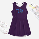 Custom Purple Sky Blue Cheerleader Dress