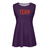 Custom Purple Orange Red Cheerleader Dress