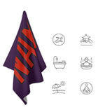 Custom Purple Orange Red Beach Towel