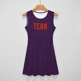 Custom Purple Orange Red Cheerleader Dress