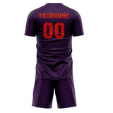 Custom Purple Orange Red Soccer Jersey