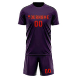Custom Purple Orange Red Soccer Jersey