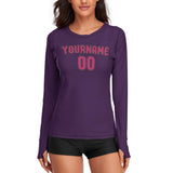 Custom Purple Pink Women's Long-Sleeve Shirt
