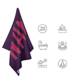 Custom Purple Pink Beach Towel