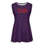 Custom Purple Red Cheerleader Dress