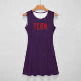 Custom Purple Red Cheerleader Dress