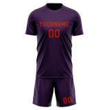 Custom Purple Red Soccer Jersey