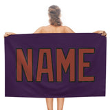 Custom Purple Coral Red Beach Towel