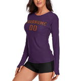 Custom Purple Coral Red Women's Long-Sleeve Shirt