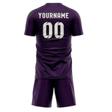 Custom Purple White Soccer Jersey