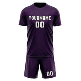 Custom Purple White Soccer Jersey