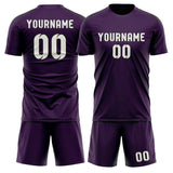 Custom Purple White Soccer Jersey