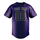 Custom Purple & Black Colors Design Sports Baseball Jersey