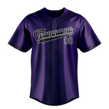 Custom Purple & Black Colors Design Sports Baseball Jersey