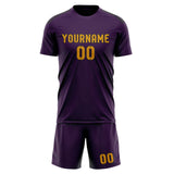 Custom Purple Yellow Soccer Jersey