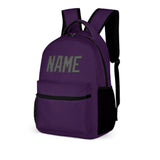 Custom Purple Dark Grey Kids Backpack
