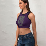 Custom Purple Dark Grey Sleeveless Tank Top