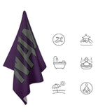 Custom Purple Dark Grey Beach Towel