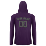 Custom Purple Dark Grey UV-Hoodie