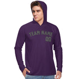 Custom Purple Dark Grey UV-Hoodie