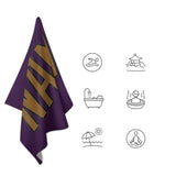 Custom Purple Khaki Beach Towel