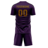 Custom Purple Khaki Soccer Jersey