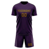 Custom Purple Khaki Soccer Jersey