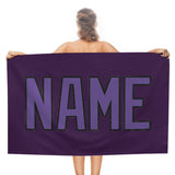 Custom Purple Light Purple Beach Towel