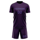 Custom Purple Light Purple Soccer Jersey