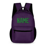 Custom Purple Emerald Green Kids Backpack