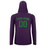 Custom Purple Emerald Green UV-Hoodie