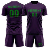 Custom Purple Emerald Green Soccer Jersey