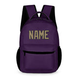 Custom Purple Light Khaki Kids Backpack